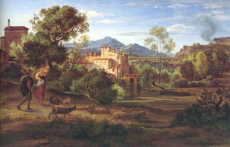 Olivier, Johann Heinrich Ferdinand Italian Landscape Sweden oil painting art